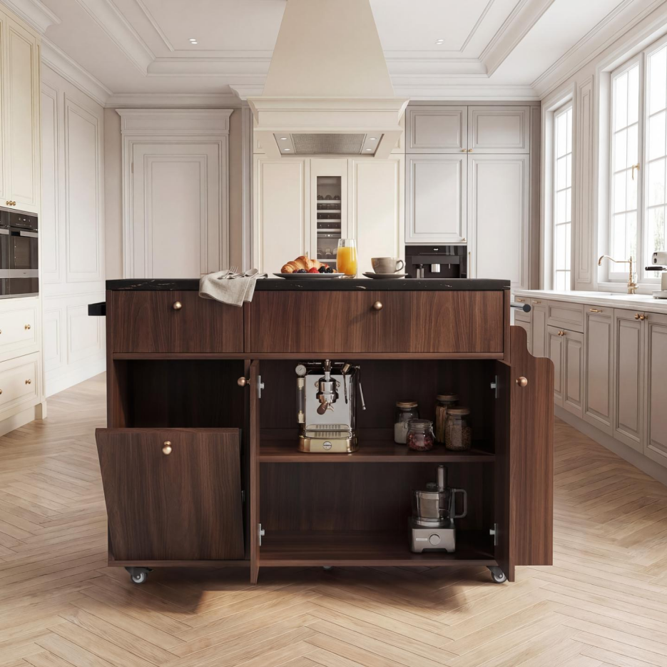Kitchen Island With Storage Rolling Kitchen Island Cart With Drop