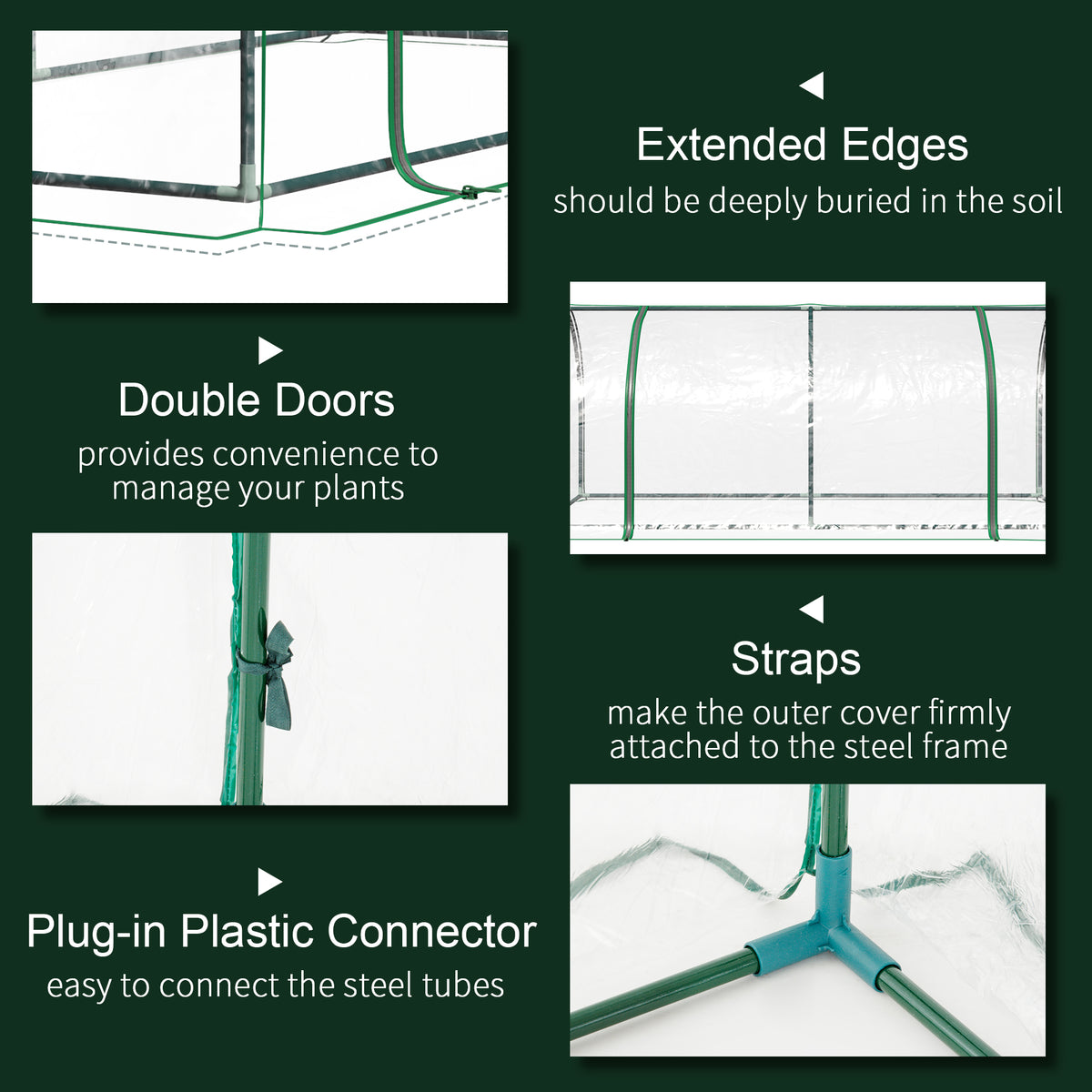 Portable Tunnel Greenhouse Hot House