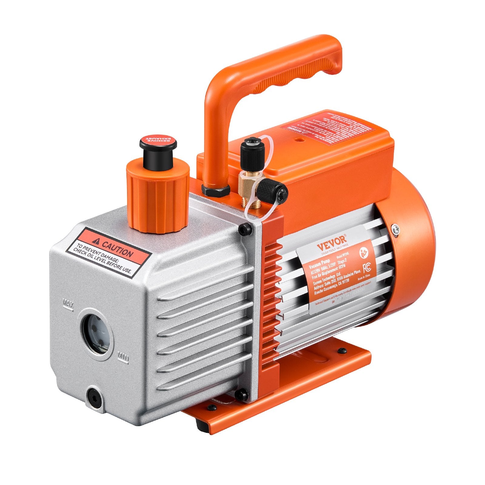 6 CFM 2 Stage Rotary Vane Vacuum Pump with Oil