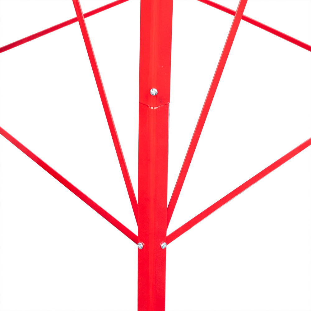8ft Weather Resistant Yard Garden Windmill Red