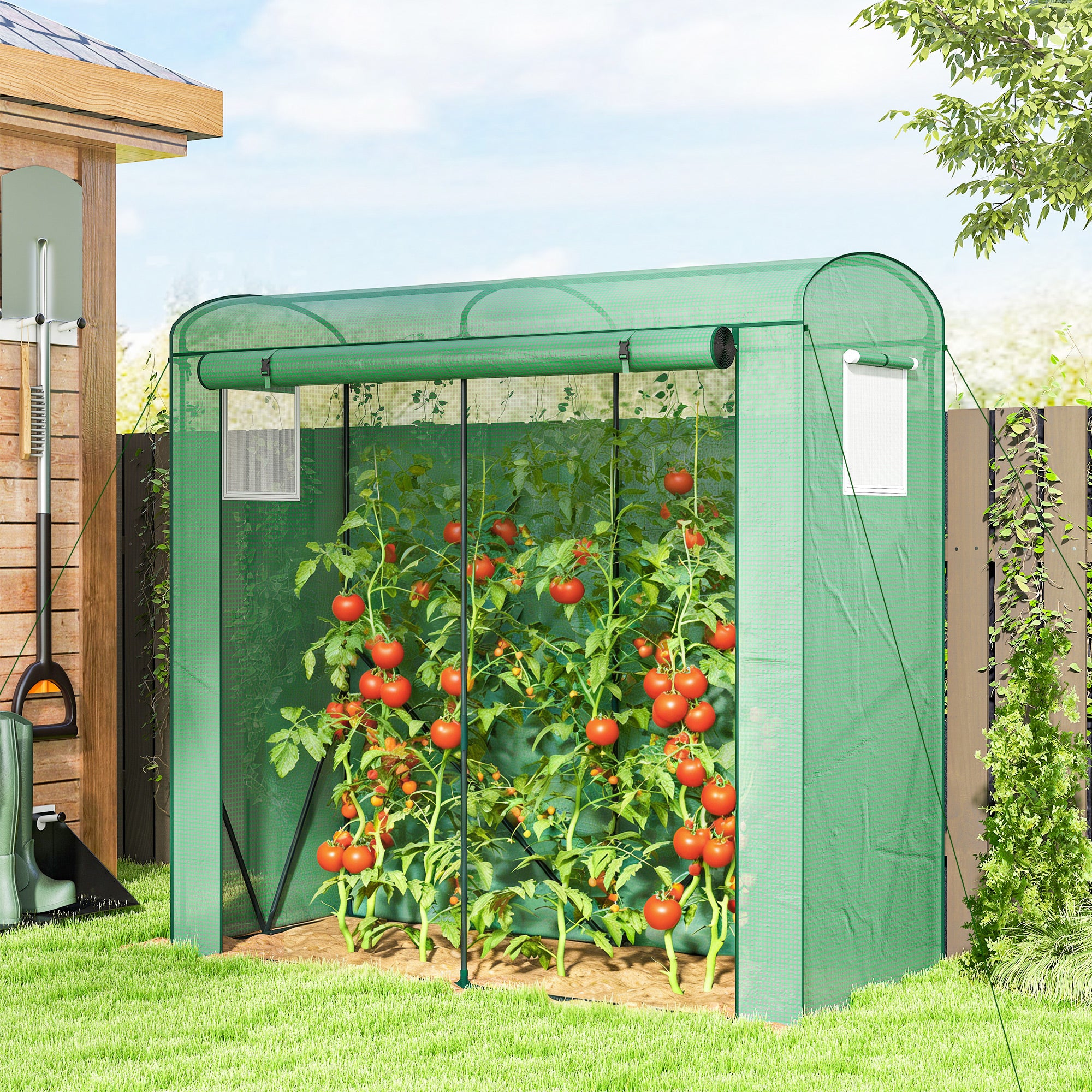 Portable Greenhouse 78.7" x 29.5" x 74" PE Cover