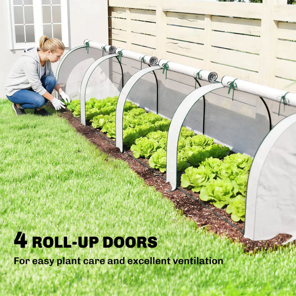 Raised Garden Bed with Polycarbonate Mini Greenhouse Cover