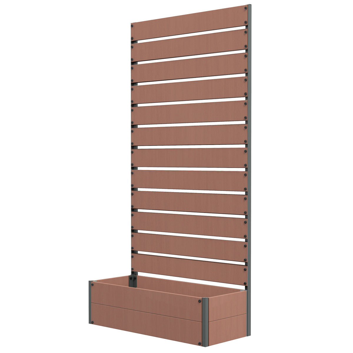 Raised Garden Bed with Trellis Planter Box, Light Brown