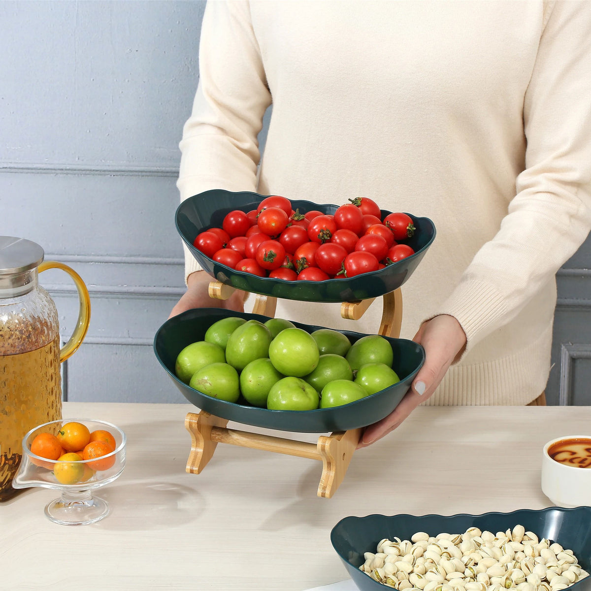 Multi-Tier Kitchen Serving Stand for Fruits and Treats