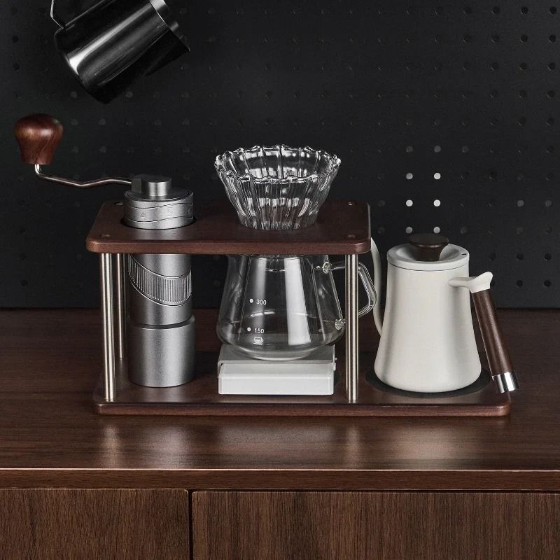 Solid Wood Hand-Brewed Coffee Stand