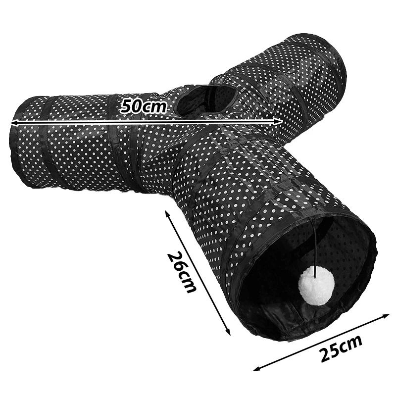 Collapsible S-Shape Cat Tunnel Toy for Indoor and Outdoor